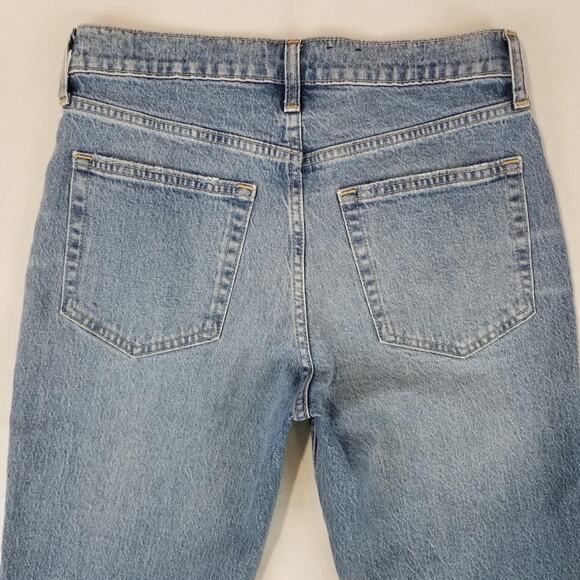 GAP Jeans Womens 6 Petite Blue Cheeky Straight High Rise Light Denim - Picture 4 of 12